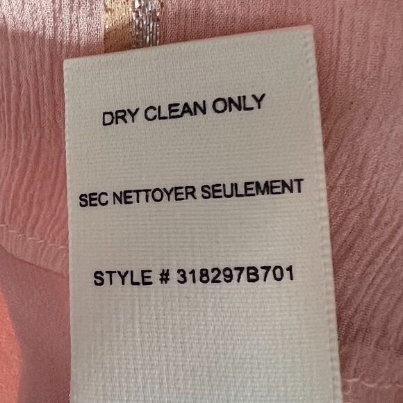 Rebecca Taylor Powder Pink and Gold Silk Blouse Size XXS - Picture 8 of 8